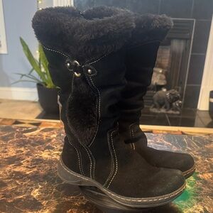 BareTraps Ellery Black Faux Fur Lined Full Zip Mid Calf Boots - Women’s Size 8